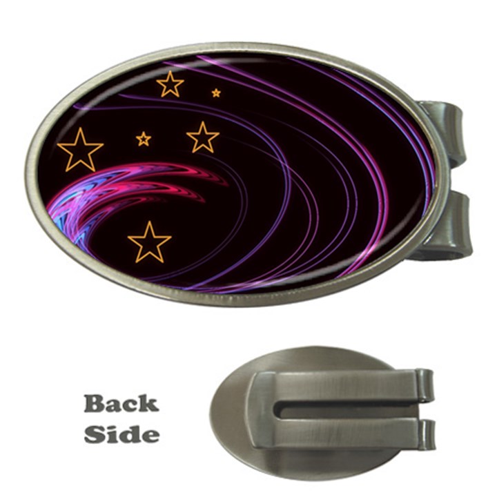 Background Abstract Star Money Clips (Oval) 