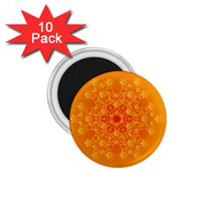 Fractal Yellow Orange 1 75  Magnets (10 Pack)  by Dutashop