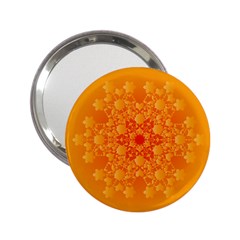 Fractal Yellow Orange 2 25  Handbag Mirrors by Dutashop