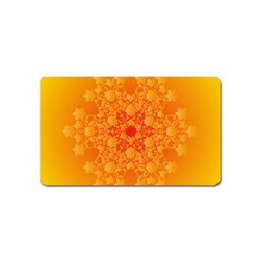 Fractal Yellow Orange Magnet (name Card) by Dutashop