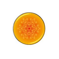 Fractal Yellow Orange Hat Clip Ball Marker (4 Pack) by Dutashop