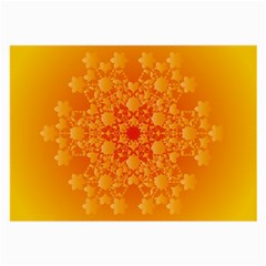 Fractal Yellow Orange Large Glasses Cloth by Dutashop