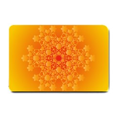 Fractal Yellow Orange Small Doormat  by Dutashop