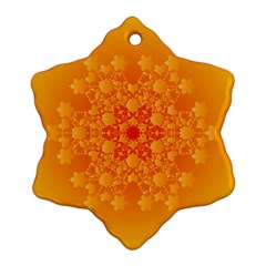 Fractal Yellow Orange Ornament (snowflake) by Dutashop