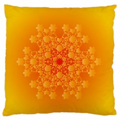 Fractal Yellow Orange Standard Flano Cushion Case (one Side) by Dutashop