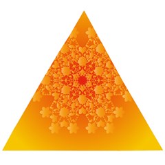 Fractal Yellow Orange Wooden Puzzle Triangle