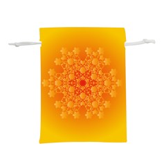 Fractal Yellow Orange Lightweight Drawstring Pouch (l) by Dutashop