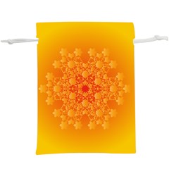 Fractal Yellow Orange  Lightweight Drawstring Pouch (xl) by Dutashop