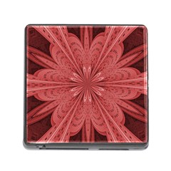 Background Floral Pattern Memory Card Reader (square 5 Slot) by Dutashop