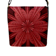 Background Floral Pattern Flap Closure Messenger Bag (l) by Dutashop