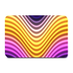 Wave Line Waveform Sound Orange Plate Mats by Dutashop