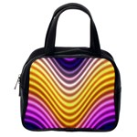 Wave Line Waveform Sound Orange Classic Handbag (One Side) Front