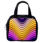 Wave Line Waveform Sound Orange Classic Handbag (Two Sides) Back