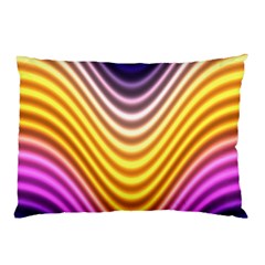 Wave Line Waveform Sound Orange Pillow Case