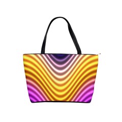 Wave Line Waveform Sound Orange Classic Shoulder Handbag by Dutashop