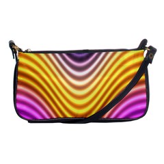 Wave Line Waveform Sound Orange Shoulder Clutch Bag by Dutashop