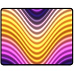 Wave Line Waveform Sound Orange Fleece Blanket (Medium)  60 x50  Blanket Front