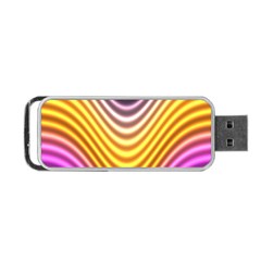 Wave Line Waveform Sound Orange Portable Usb Flash (one Side) by Dutashop