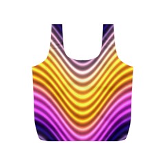 Wave Line Waveform Sound Orange Full Print Recycle Bag (s) by Dutashop