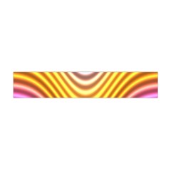 Wave Line Waveform Sound Orange Flano Scarf (mini) by Dutashop