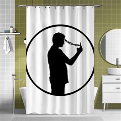 Mobile Phone Addiction Concept Drawing Shower Curtain 48  X 72  (small)  by dflcprintsclothing