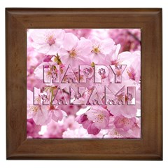 Cherry Blossom Photography Happy Hanami Sakura Matsuri Framed Tile