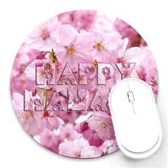 Cherry Blossom Photography Happy Hanami Sakura Matsuri Round Mousepads