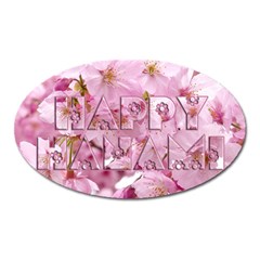 Cherry Blossom Photography Happy Hanami Sakura Matsuri Oval Magnet