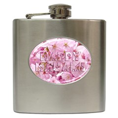 Cherry Blossom Photography Happy Hanami Sakura Matsuri Hip Flask (6 oz)