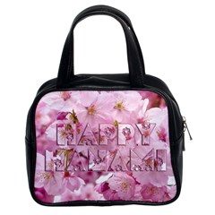 Cherry Blossom Photography Happy Hanami Sakura Matsuri Classic Handbag (two Sides) by yoursparklingshop