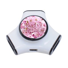 Cherry Blossom Photography Happy Hanami Sakura Matsuri 3-Port USB Hub