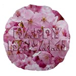 Cherry Blossom Photography Happy Hanami Sakura Matsuri Large 18  Premium Round Cushions Front