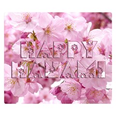 Cherry Blossom Photography Happy Hanami Sakura Matsuri Double Sided Flano Blanket (Small) 