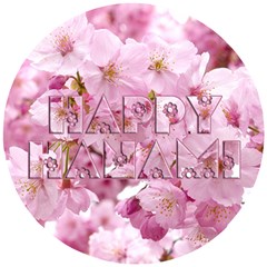 Cherry Blossom Photography Happy Hanami Sakura Matsuri Wooden Puzzle Round