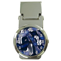 Structure Blue Background Money Clip Watches