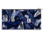 Structure Blue Background Pencil Case Back