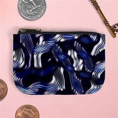 Structure Blue Background Mini Coin Purse by Dutashop