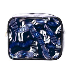 Structure Blue Background Mini Toiletries Bag (one Side) by Dutashop