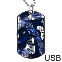 Structure Blue Background Dog Tag Usb Flash (two Sides) by Dutashop