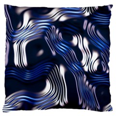 Structure Blue Background Large Cushion Case (two Sides) by Dutashop