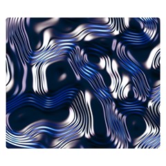 Structure Blue Background Double Sided Flano Blanket (small) 