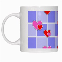 Love Hearts Valentine Decorative White Mugs by Dutashop