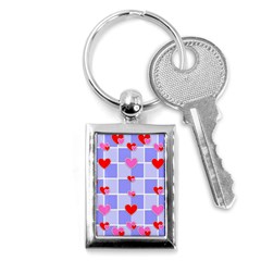 Love Hearts Valentine Decorative Key Chain (rectangle) by Dutashop