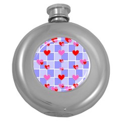 Love Hearts Valentine Decorative Round Hip Flask (5 Oz) by Dutashop