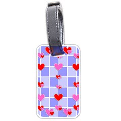 Love Hearts Valentine Decorative Luggage Tag (one Side) by Dutashop