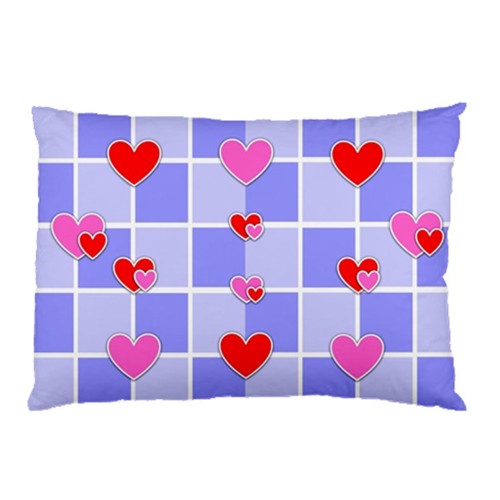 Love Hearts Valentine Decorative Pillow Case (Two Sides)