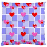 Love Hearts Valentine Decorative Large Flano Cushion Case (Two Sides) Front