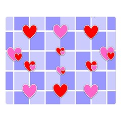 Love Hearts Valentine Decorative Double Sided Flano Blanket (large) 