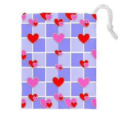 Love Hearts Valentine Decorative Drawstring Pouch (5xl)