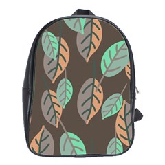 Leaf Brown School Bag (large) by Dutashop